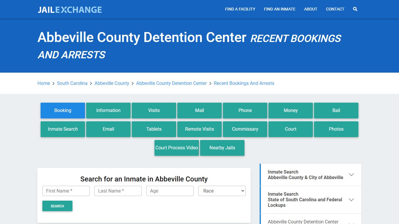 Abbeville County Detention Center Recent Bookings And Arrests