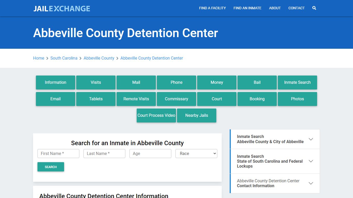 Abbeville County Detention Center - Jail Exchange